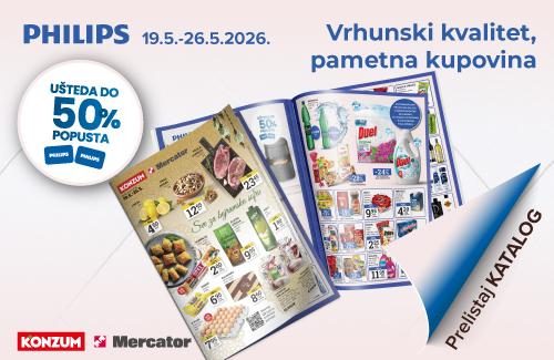 Unaprijedi njegu i dom uz Philips – sakupljaj naljepnice u Konzumu i Mercatoru i uštedi do 50%.