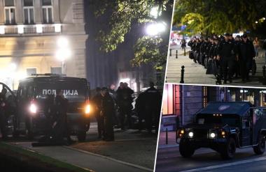 DRAMATIČNA NOĆ U SRBIJI: Policija i žandarmerija na ulicama, građanima BiH savjetuje se oprez
