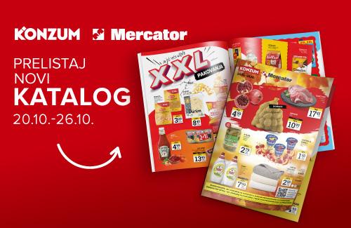 Prelistajte novi katalog i otkrijte najbolje ponude u Konzumu i Mercatoru! Pronađite sve što vam treba po super cijenama